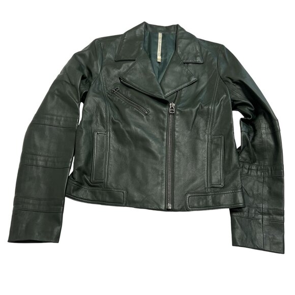 Truth And Pride Leather Jacket in Green - Picture 1 of 3